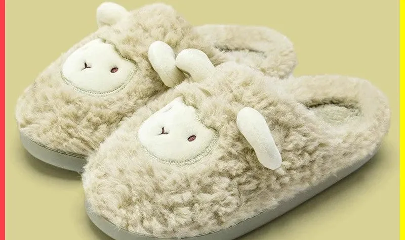 Cute Plush Cotton Slippers for Couples