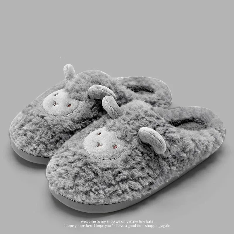 Cute Plush Cotton Slippers for Couples