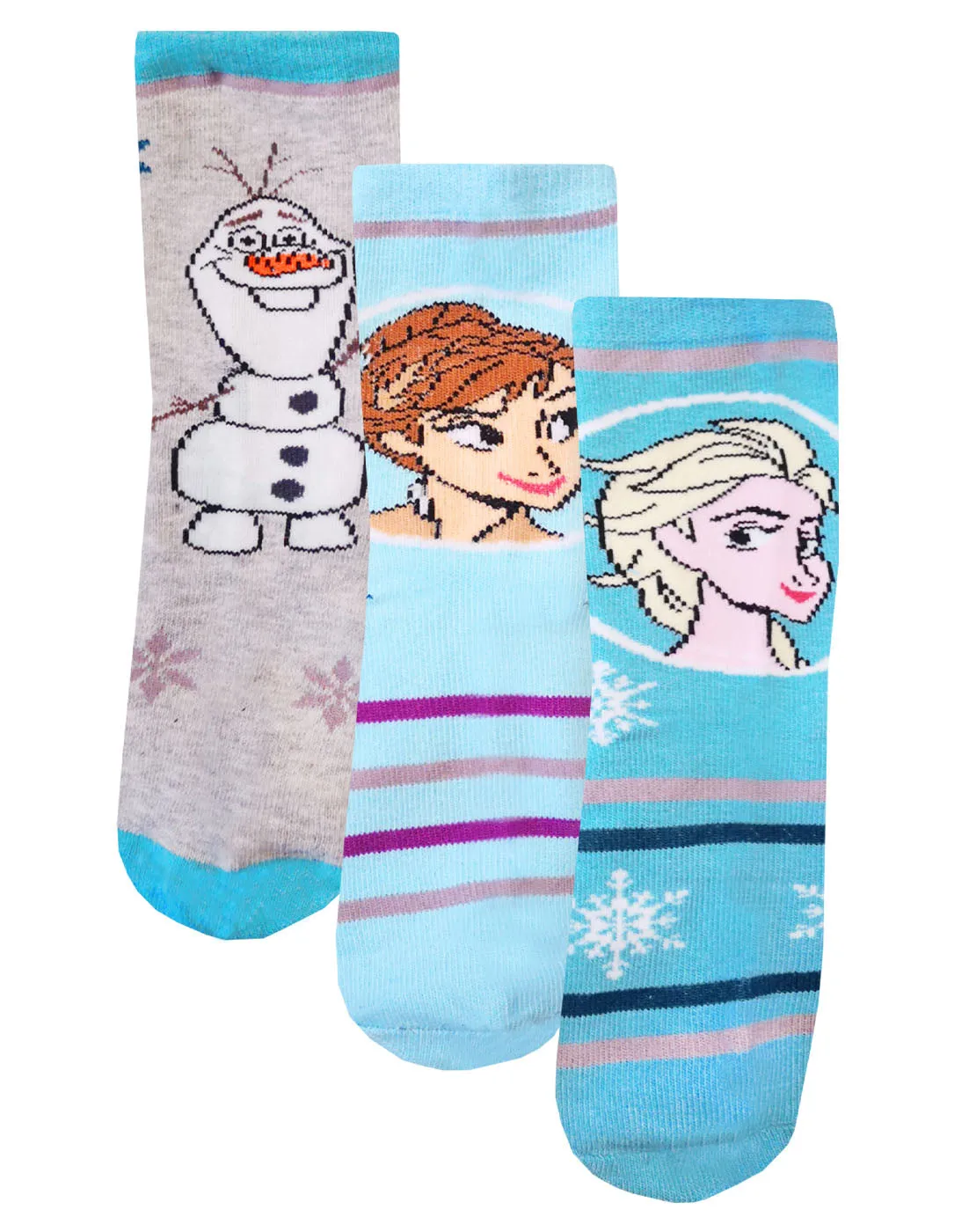 Disney Frozen 2 Assorted 6 Pack Girls Elsa, Anna & Olaf Official Character Socks