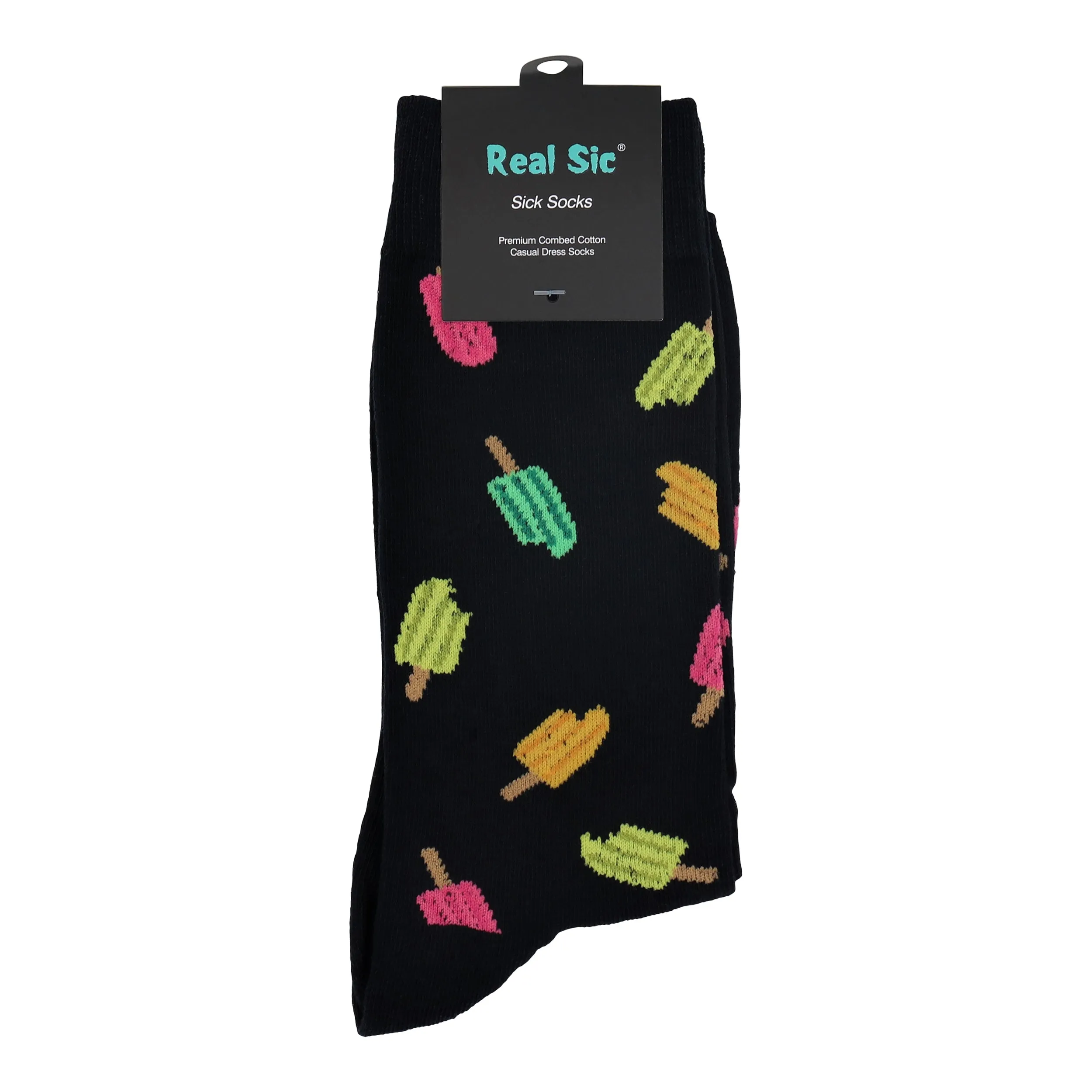 Favorite Food Fruits Socks - Popsicle - for Men and Women