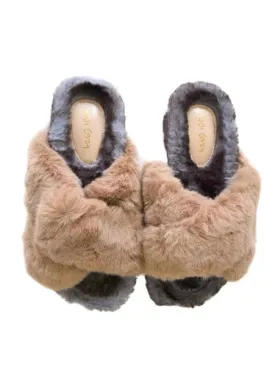 Feeling Cozy Tan Slippers