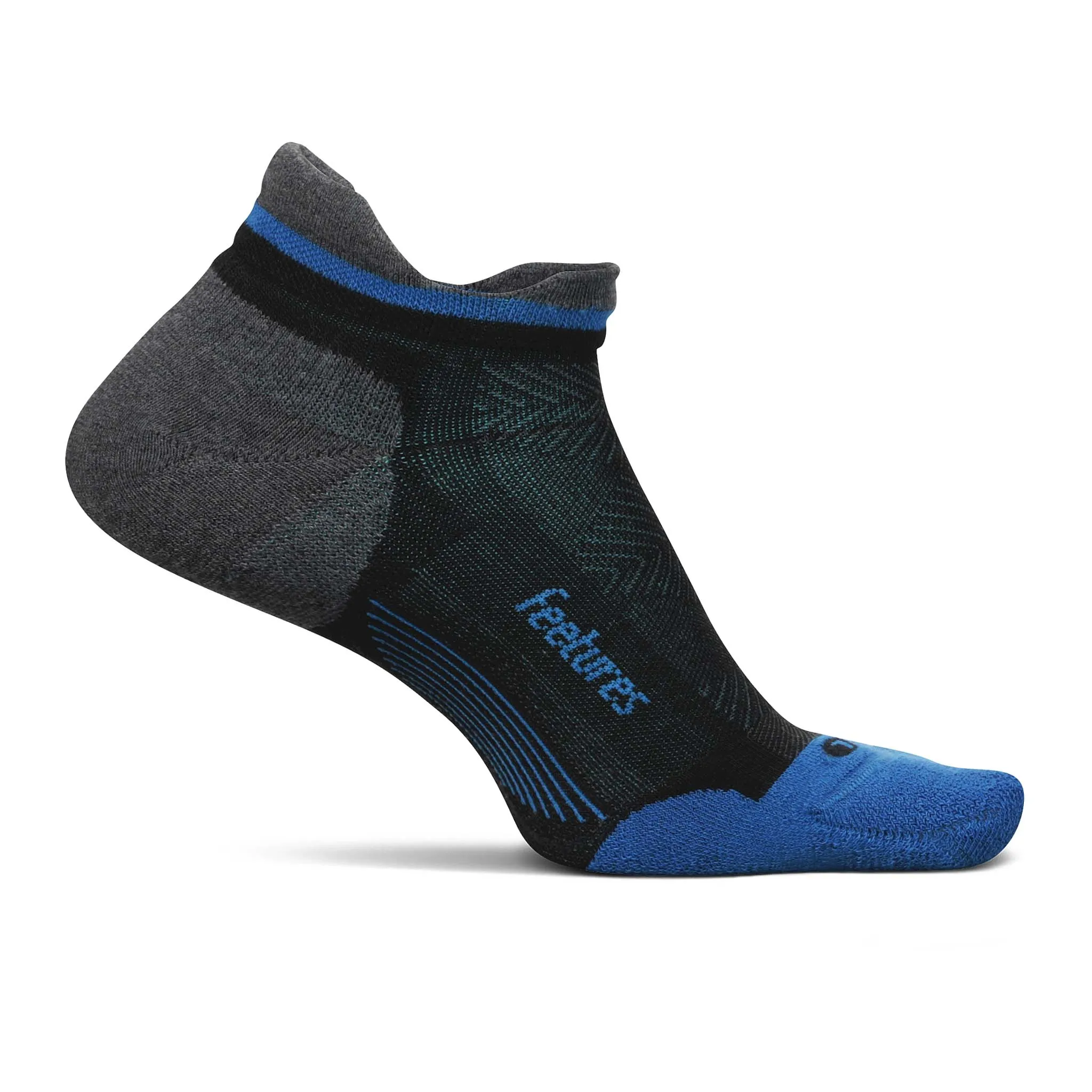 Feetures | Unisex Elite Max Cushion No Show Tab - Tech Blue