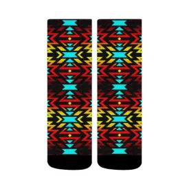 Fire Colors Crew Socks