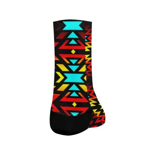 Fire Colors Crew Socks