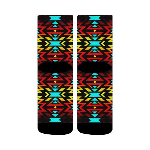 Fire Colors Crew Socks