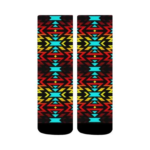 Fire Colors Crew Socks