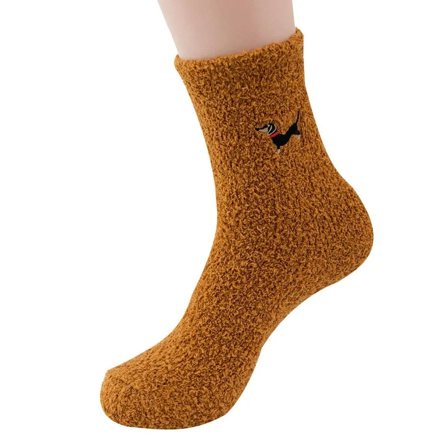 Fluffy Dachshund Socks