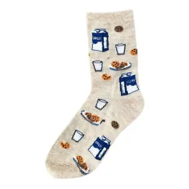 Food Socks Milk & Cookies