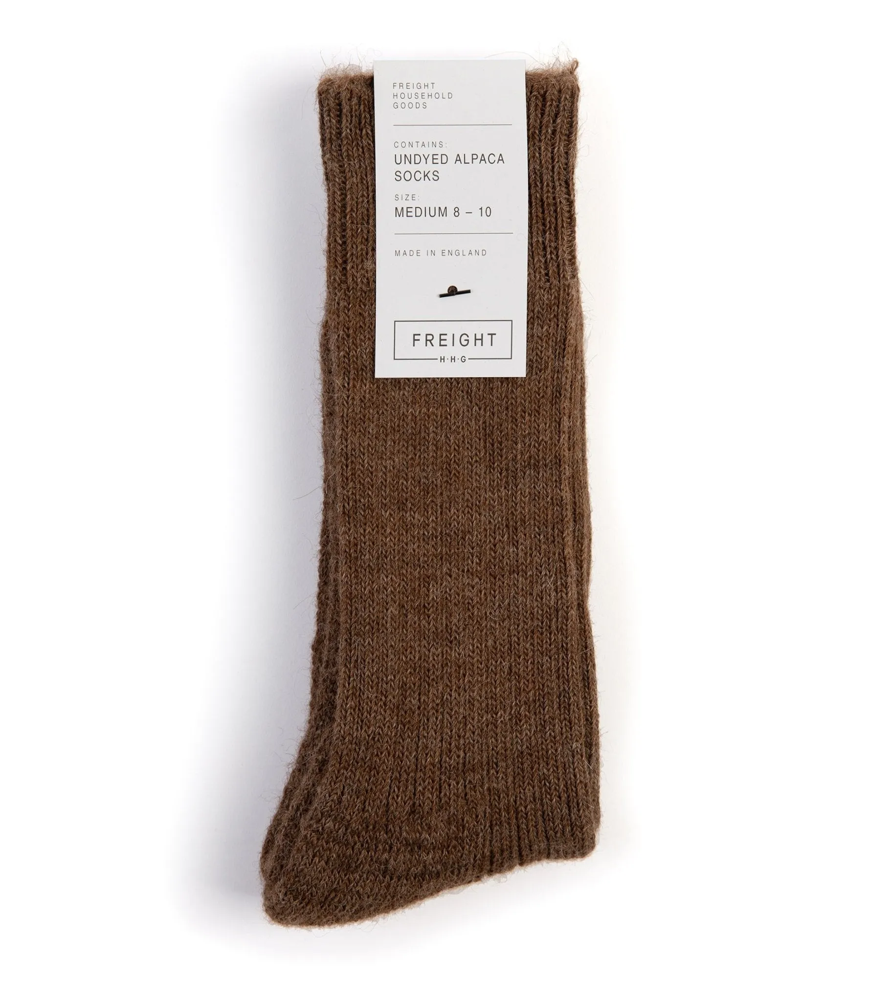 Freight Alpaca Cushion Sole Socks: Brown