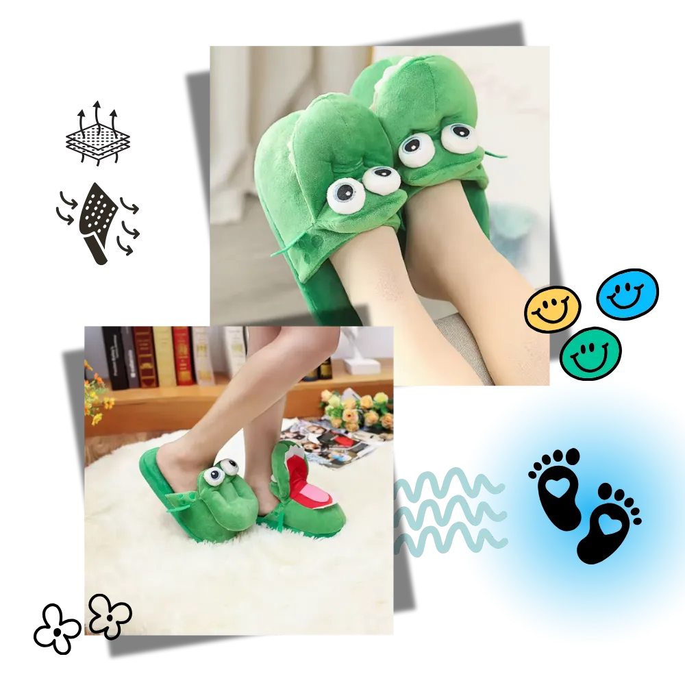 Fun Cozy Crocodile Slippers