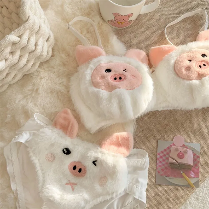 Furry Pig Lingerie Set