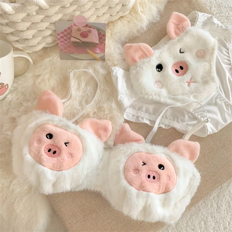 Furry Pig Lingerie Set