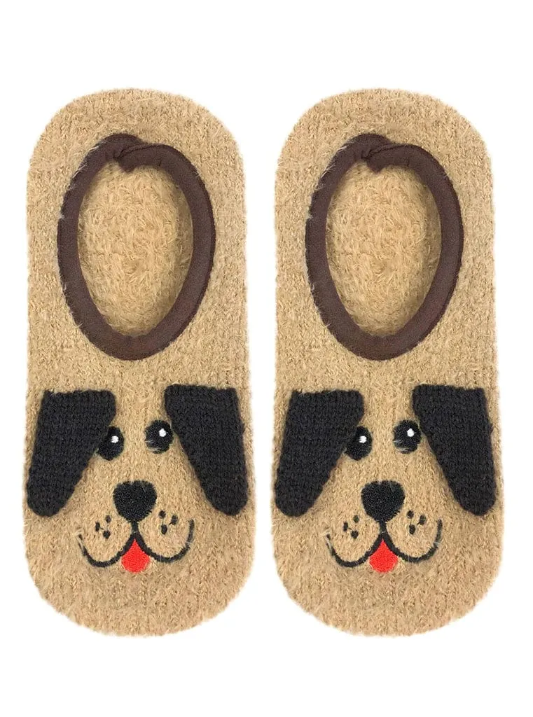 Fuzzy Dog Slipper Socks by Living Royal