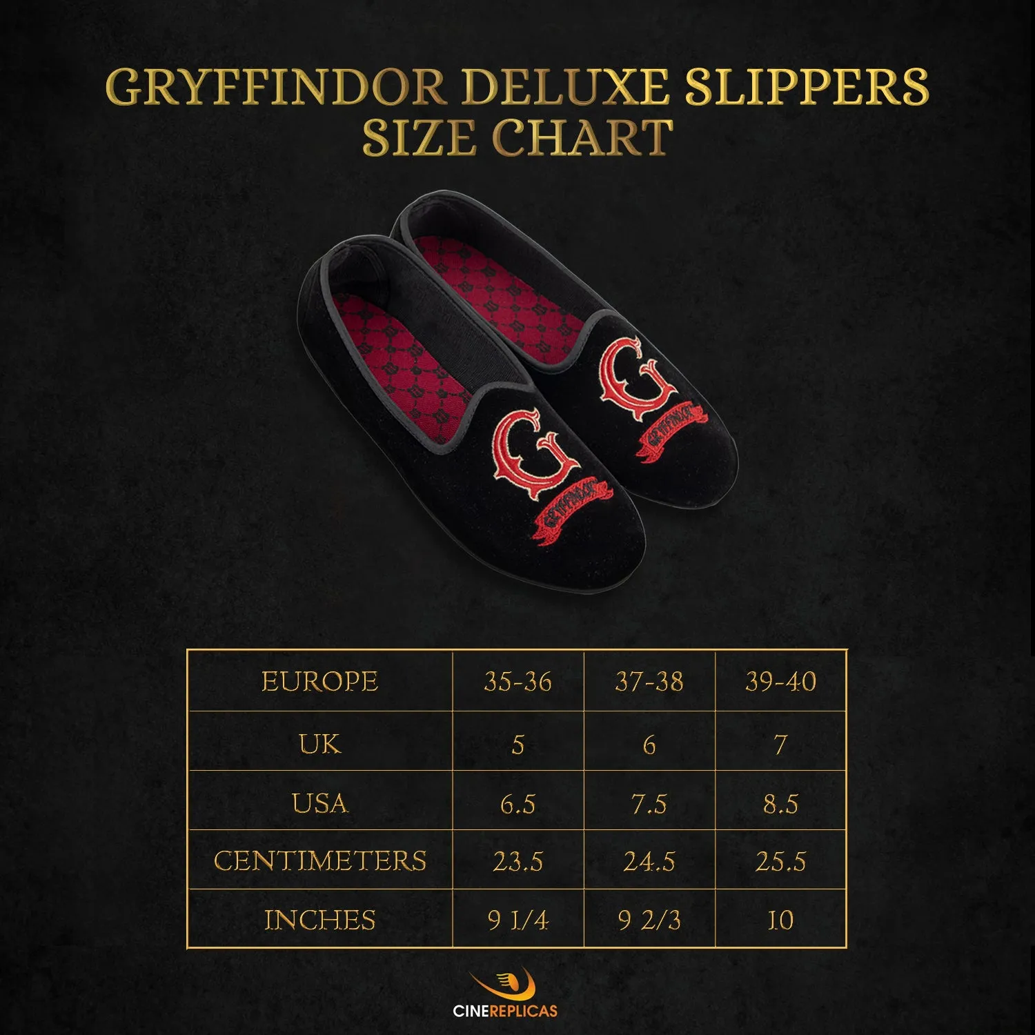 Gryffindor Deluxe Slippers