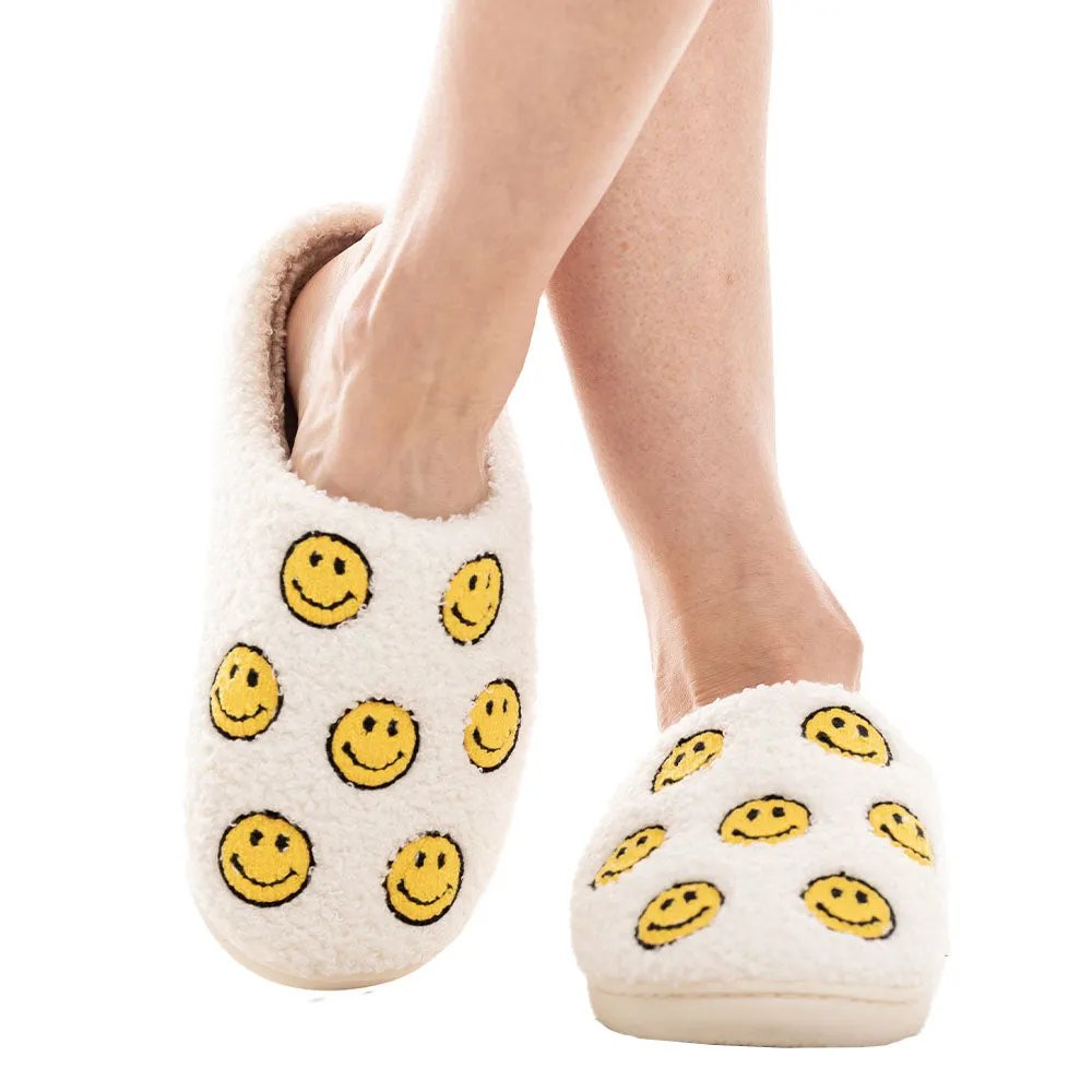 Happy Face ALL OVER Sherpa Wholesale Slippers