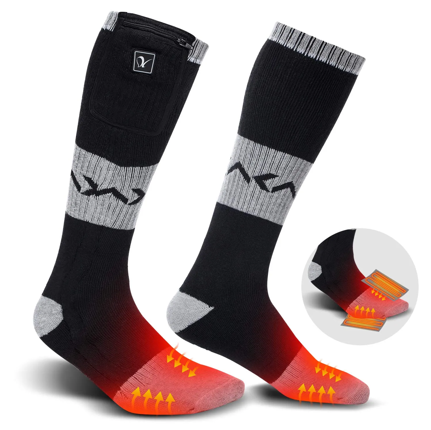 Heated Socks with Rechargeable Electric Battery for Men & Women