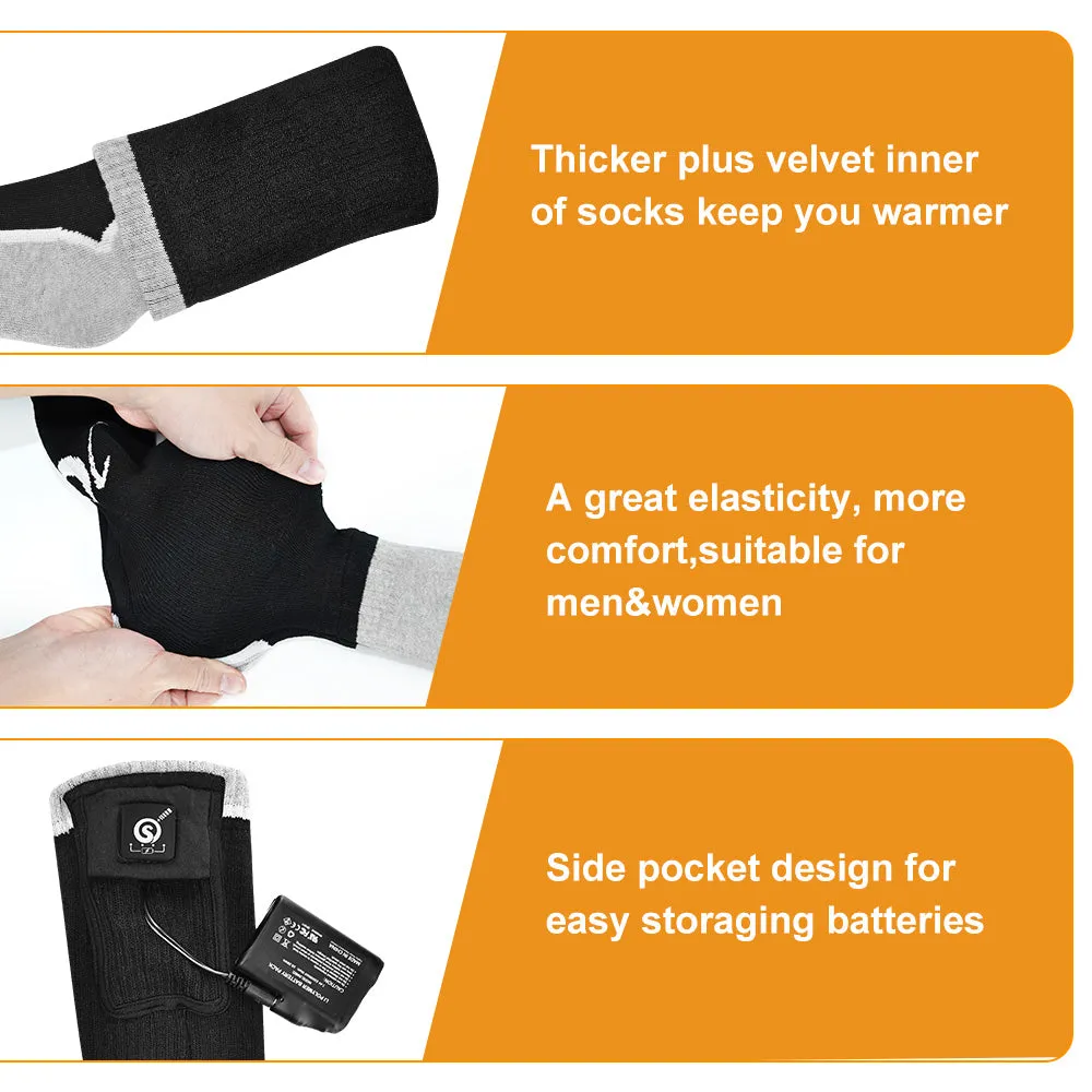 Heated Socks with Rechargeable Electric Battery for Men & Women