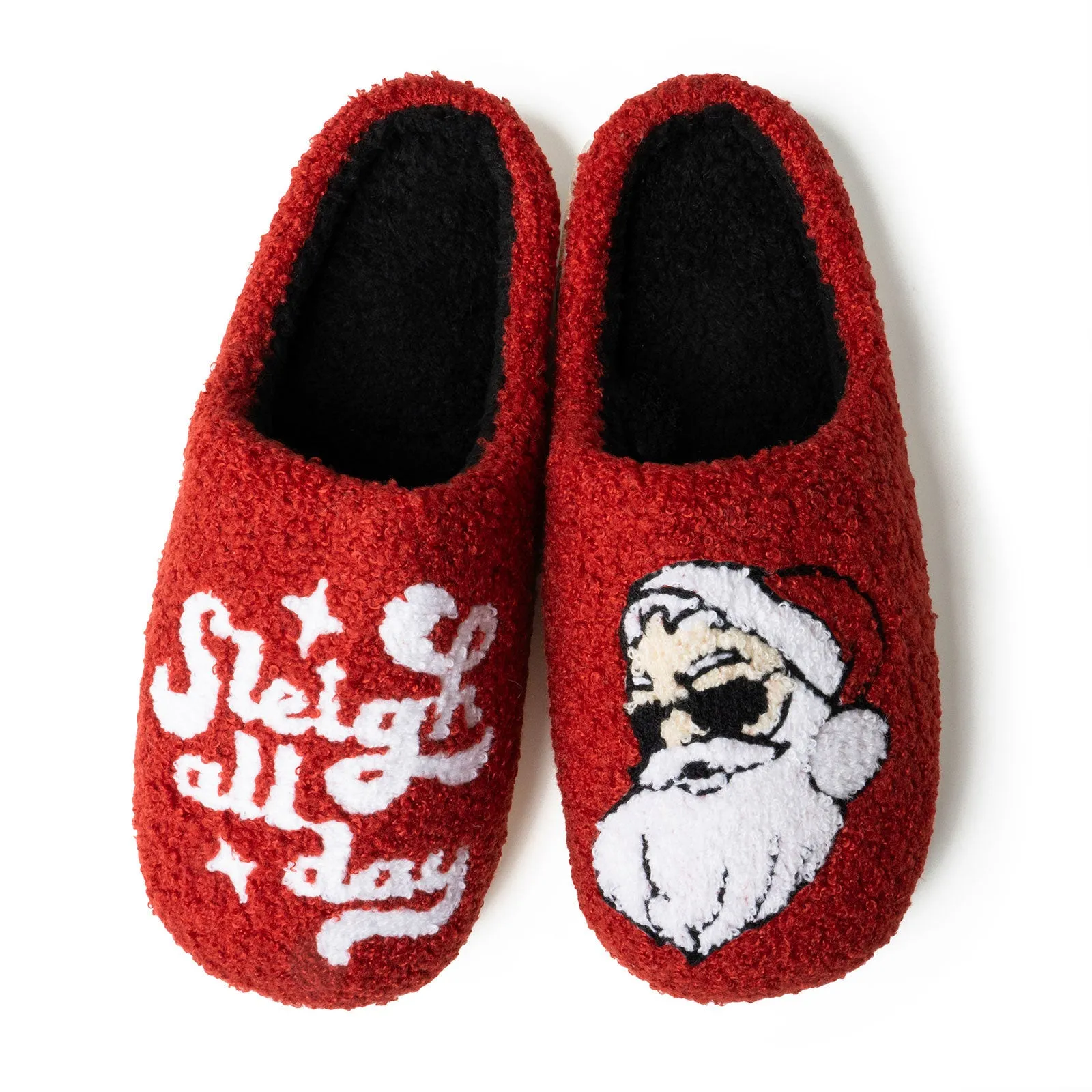 Holiday Lounge Out Loud Super Comfy Slippers- Sleigh All Day