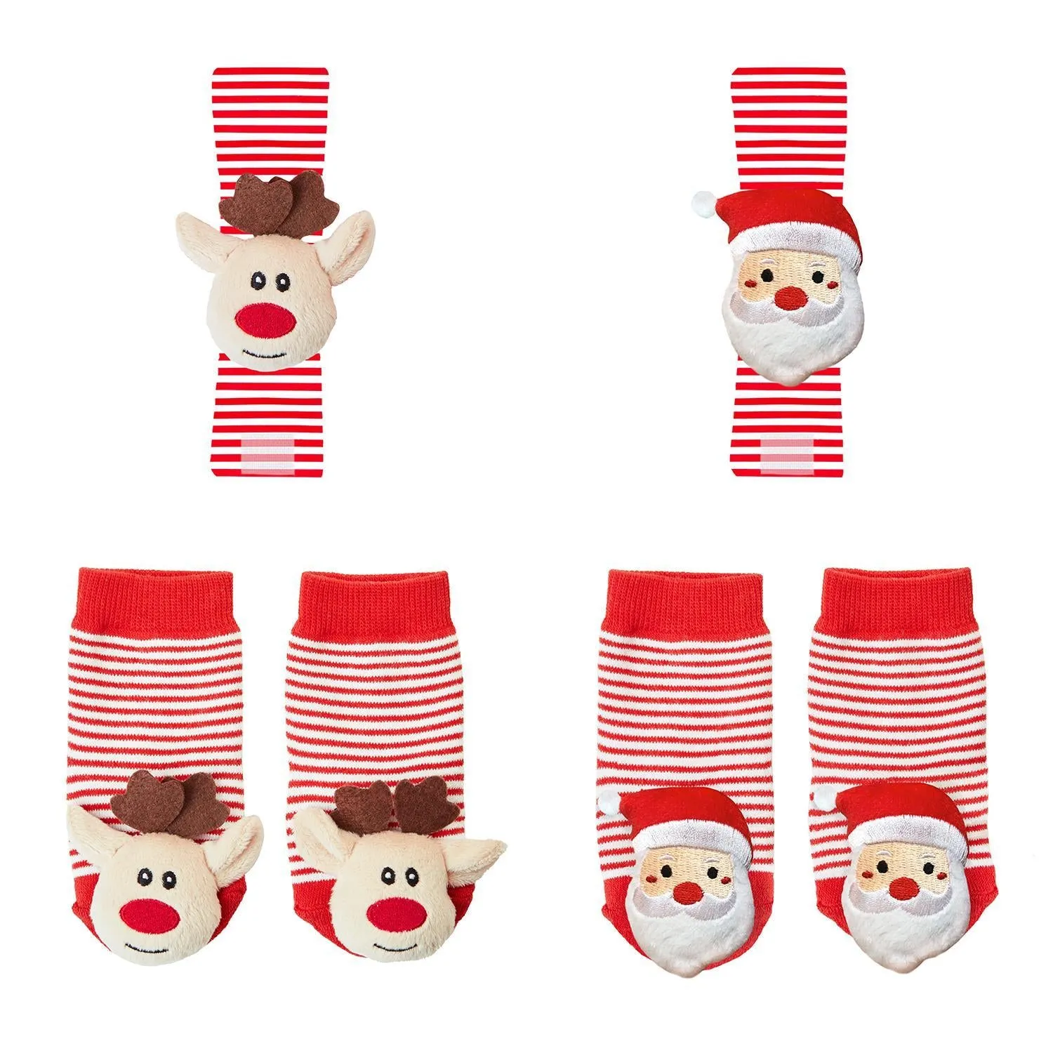 Holiday Rattle Socks and Wrists