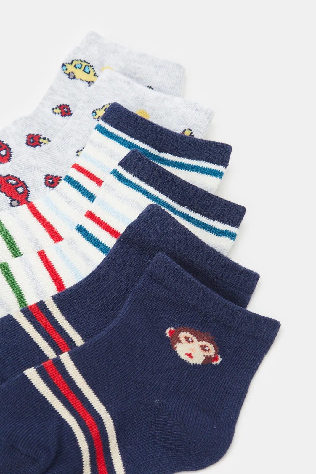 Infant Boys Assorted Socks Set (3 Pairs)