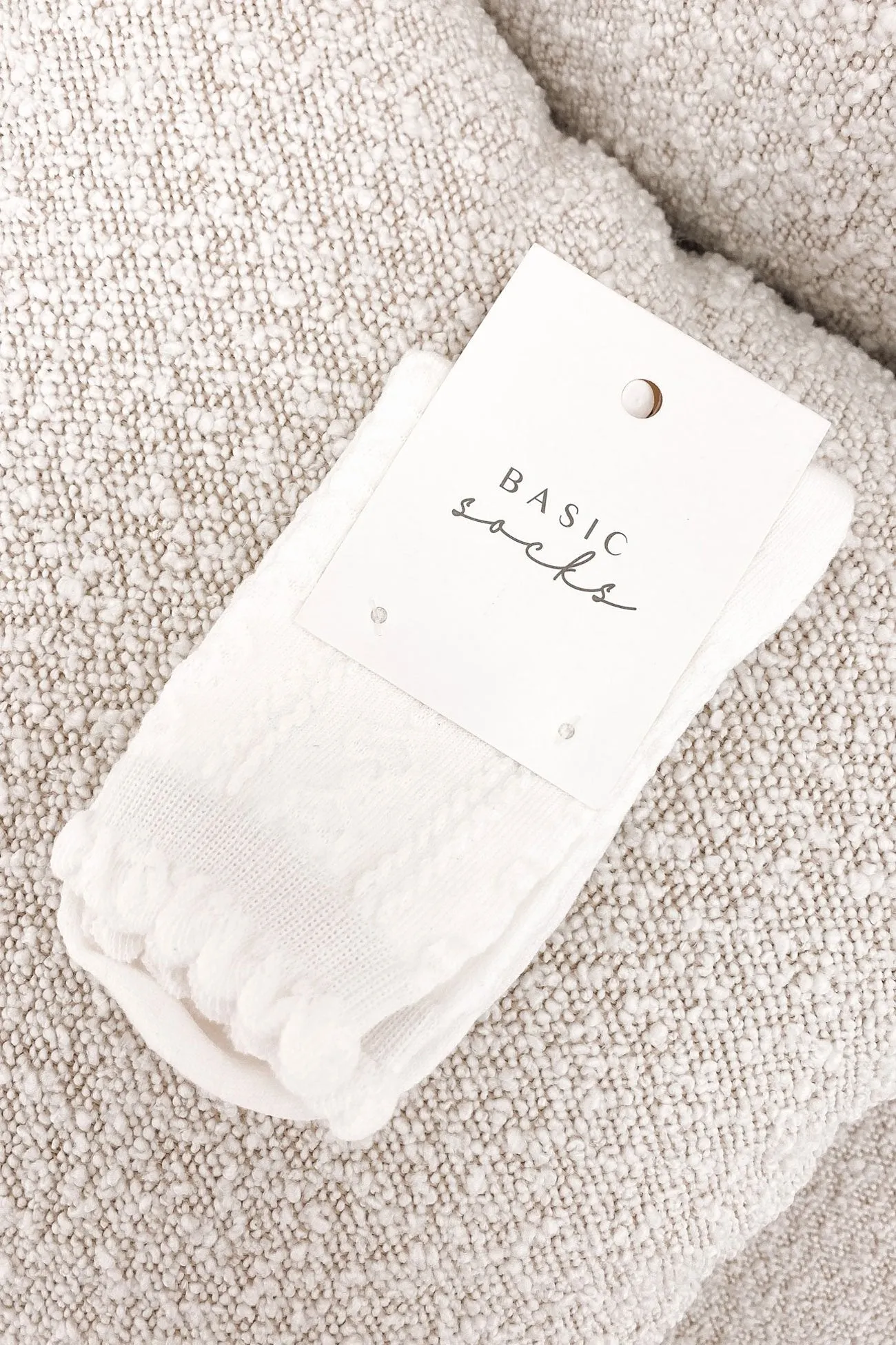 Karla Frill Sock White