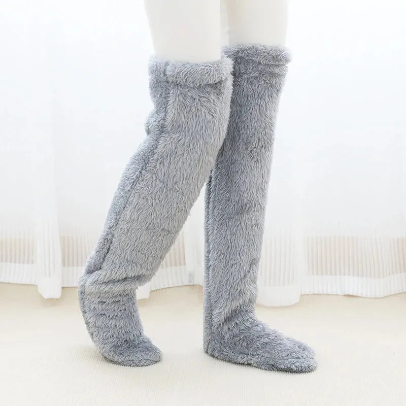 Knee-high Plush Stockings Socks