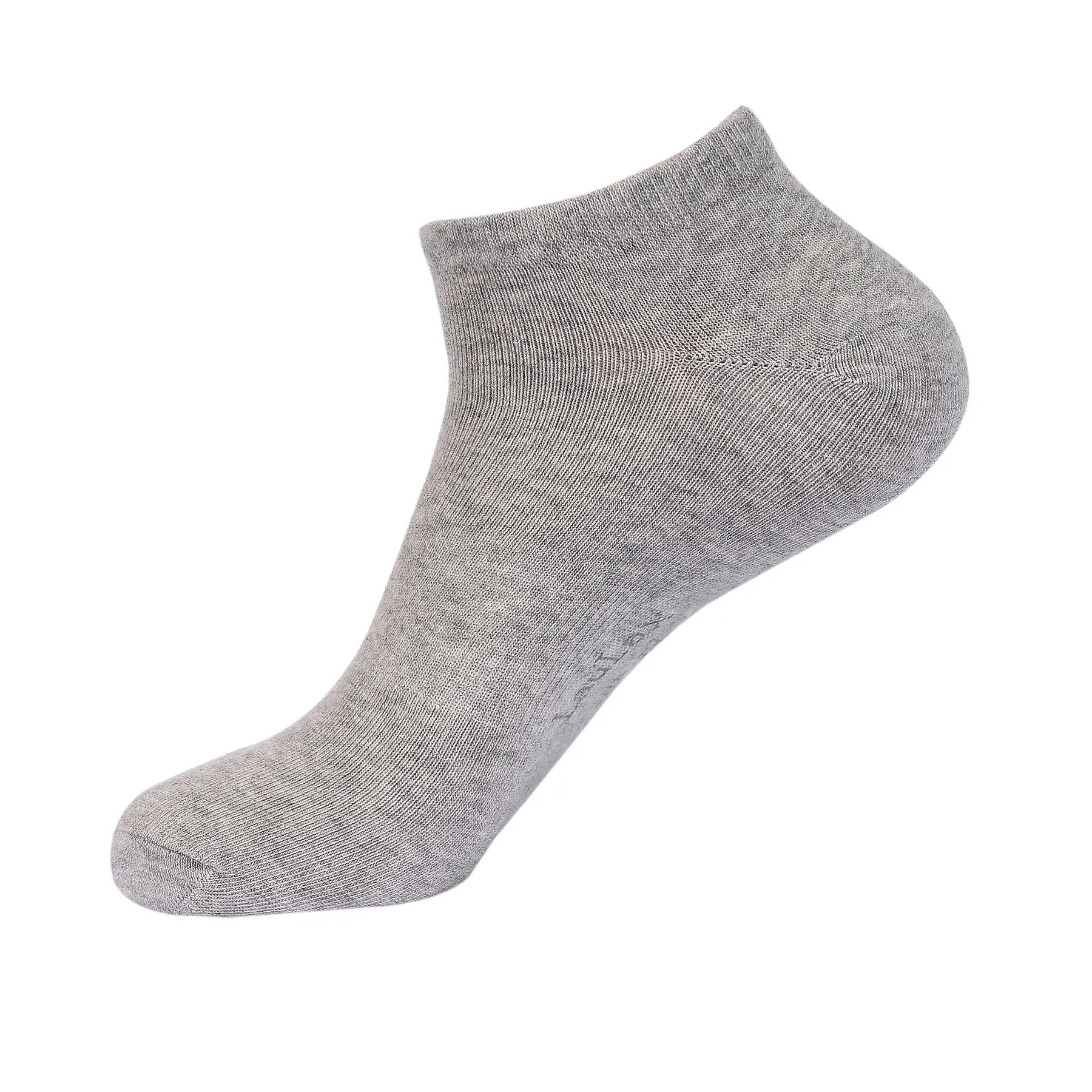 Laulax 6 Pairs Finest Combed Cotton Arch Support Trainer Socks, Grey, Size UK 12 - 14 / Europ 47 - 49