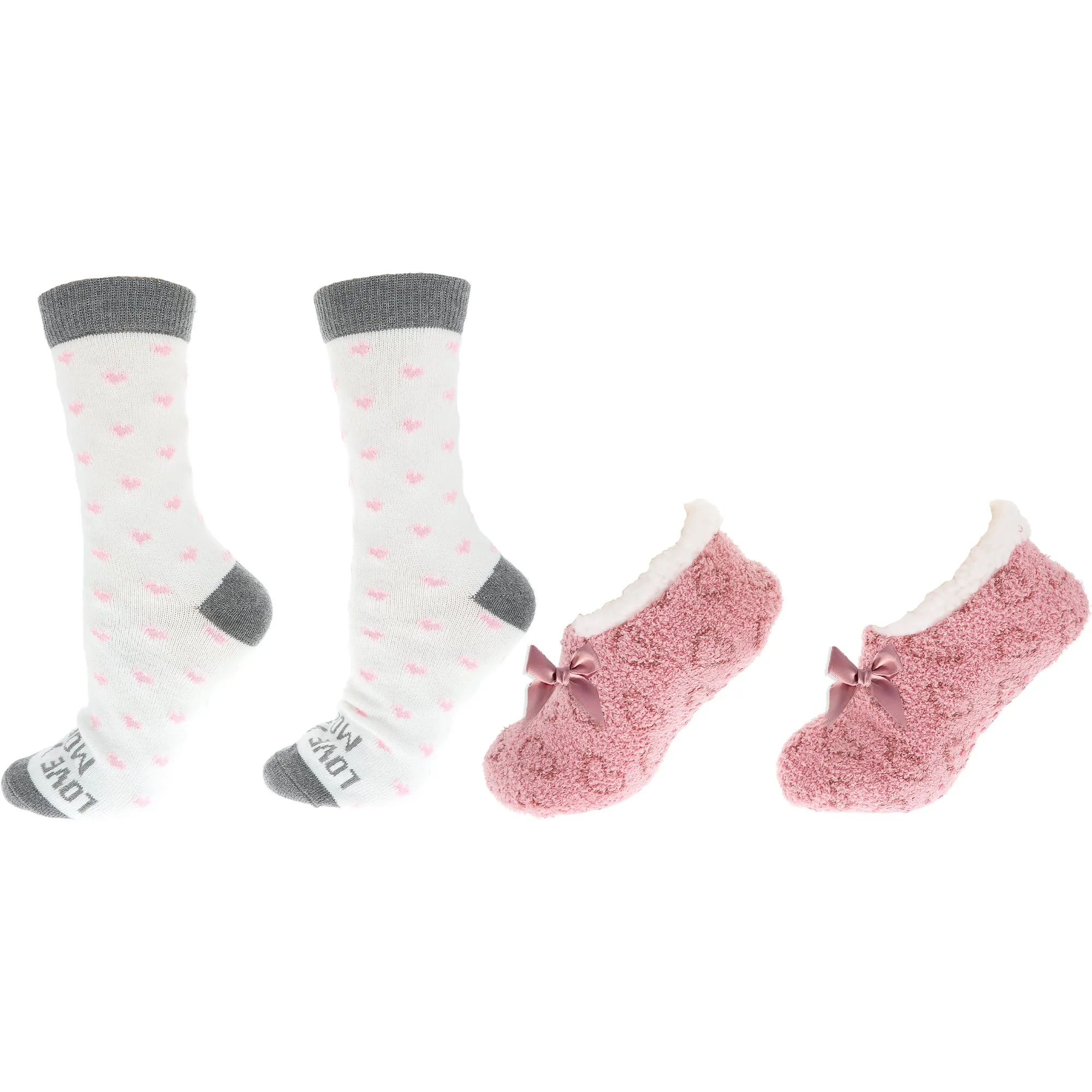 Love You Mom Slipper Sock Gift Set