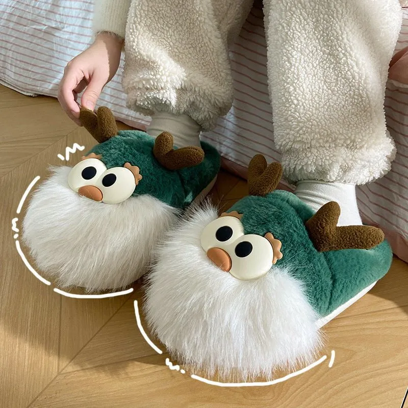 LovelyRLovely Cute Cartoon Christmas Deer Slippers