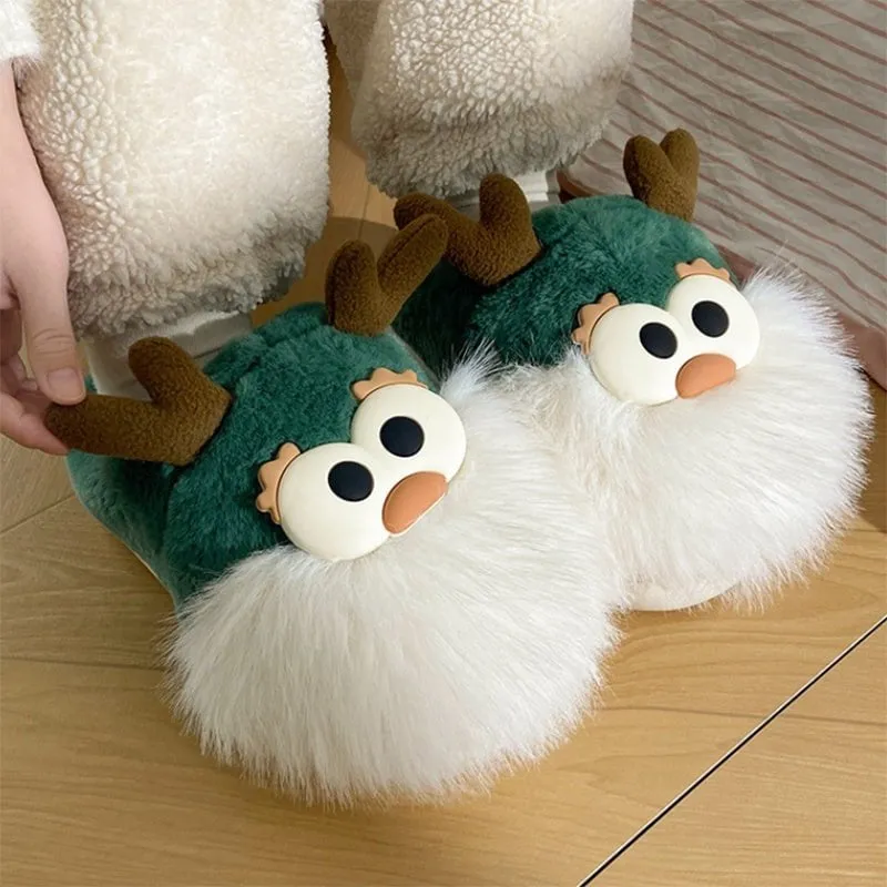 LovelyRLovely Cute Cartoon Christmas Deer Slippers