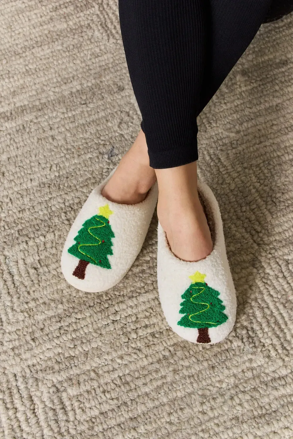 Melody Christmas Tree Cozy Slippers