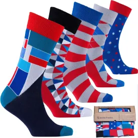 Men's 5-Pair Colorful Mix Socks