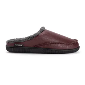 Men's Faux Leather Clog Slippers