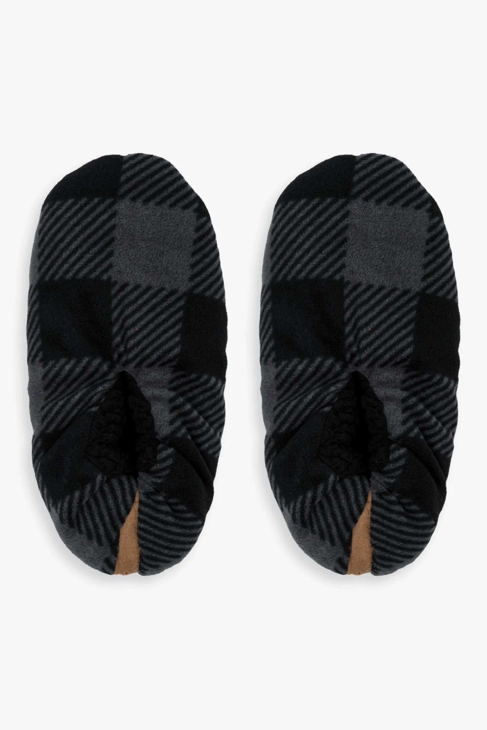 Men's Faux Shearling Lined Fleece Slippers