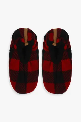 Men's Faux Shearling Lined Fleece Slippers