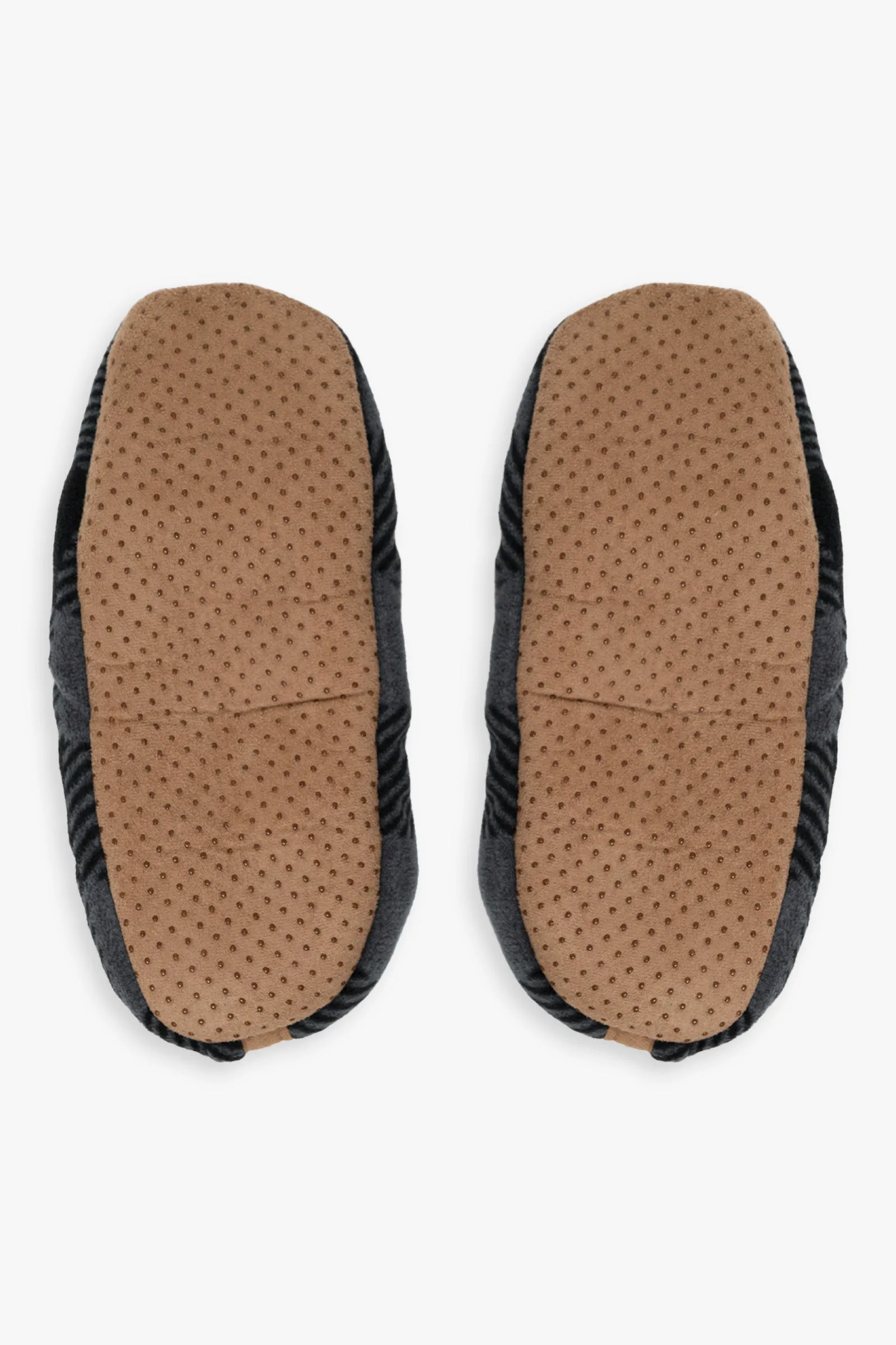 Men's Faux Shearling Lined Fleece Slippers