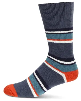 Men's Stripe Buttersoft Cozy Crew Socks