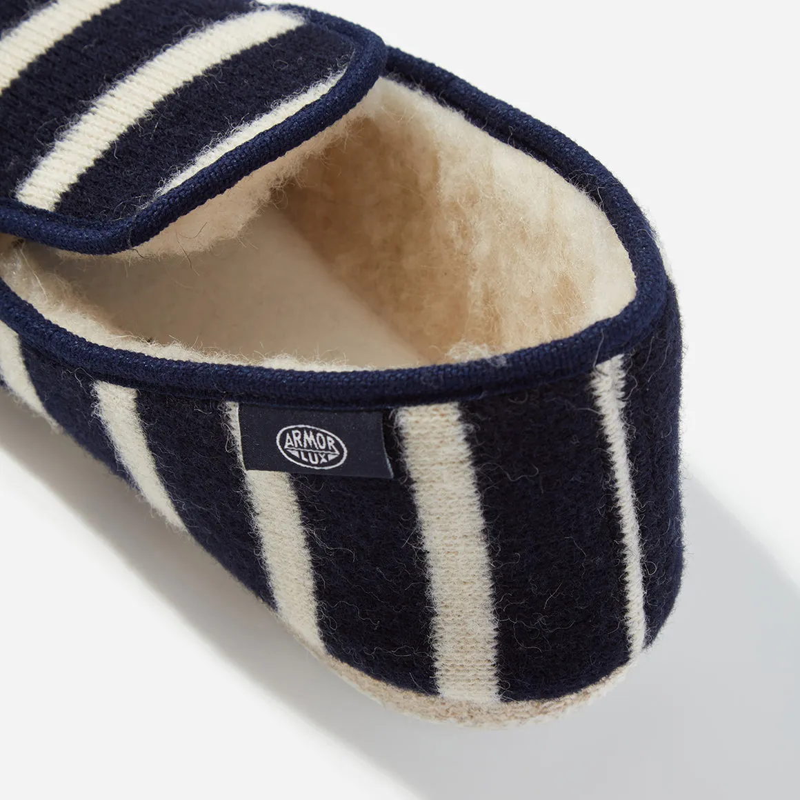 Men's Striped Wool Slippers