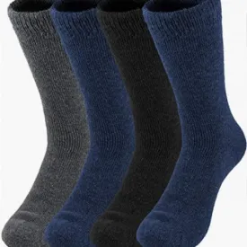 Men's Thermal Insulated Socks - Warm, Fuzzy, for Extreme Cold Weather, Pack of 6 Pairs