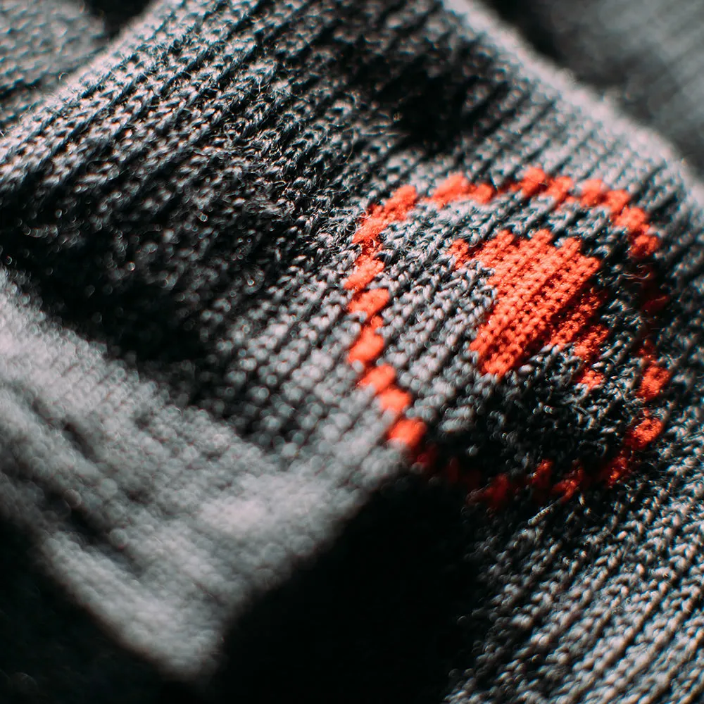 Merino Blend Ski Socks (Charcoal/Black)