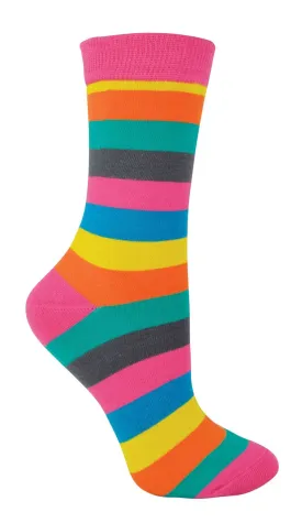 Miss Sparrow - Patterned Socks (4-7 / Bright Thick Stripe)