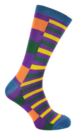 Mr Heron - Patterned Socks (6-11 / Purple Stripes)