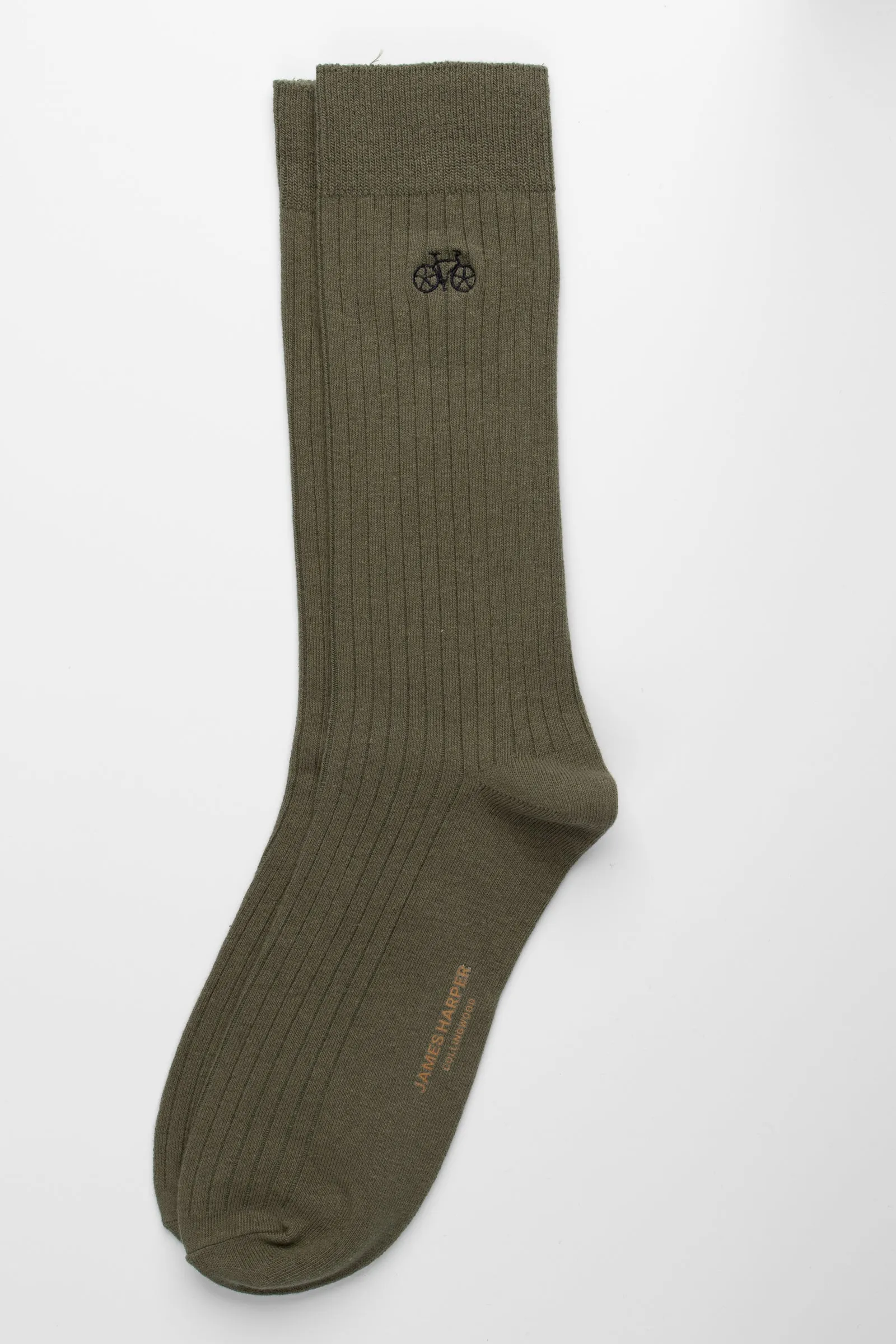 Olive Rib Socks