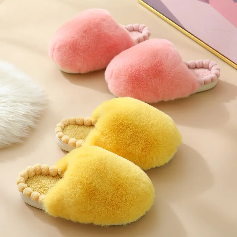 Pastel Colored Plush Slippers for Women