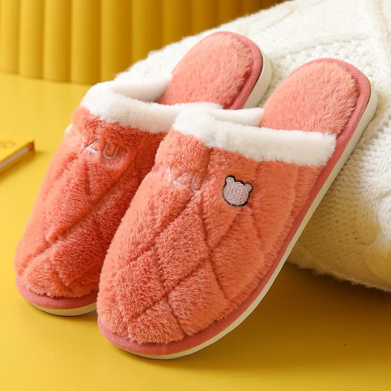 Plush Slippers for Women: Non-Slip