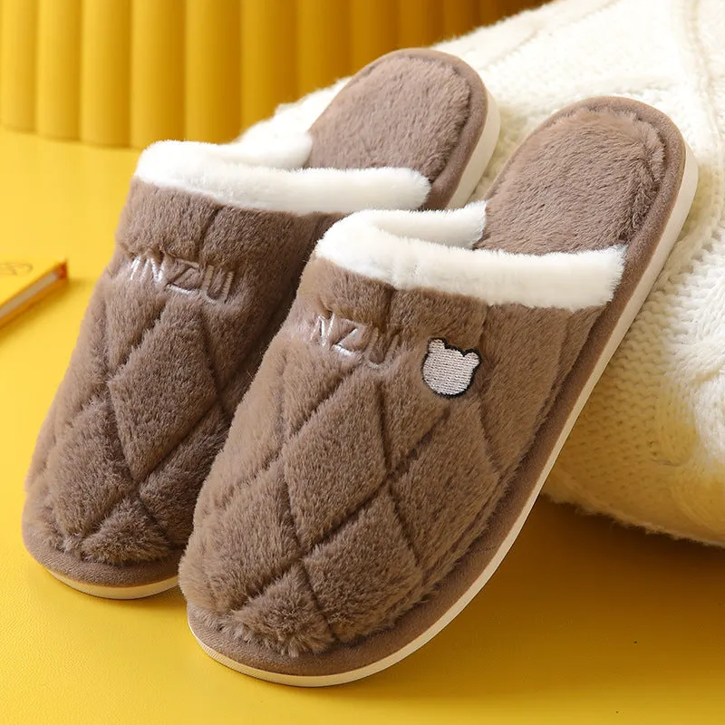 Plush Slippers for Women: Non-Slip