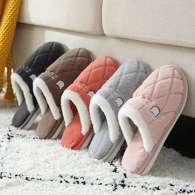 Plush Slippers for Women: Non-Slip