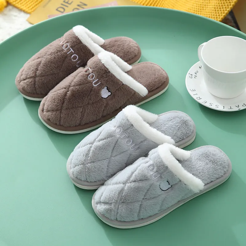 Plush Slippers for Women: Non-Slip