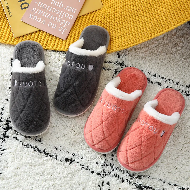 Plush Slippers for Women: Non-Slip