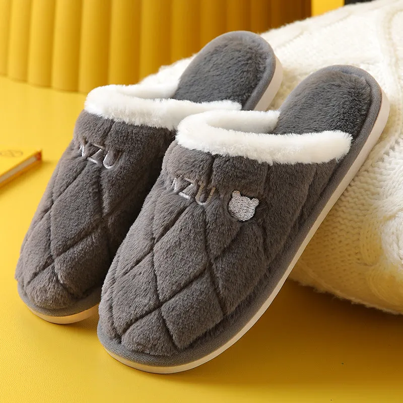 Plush Slippers for Women: Non-Slip